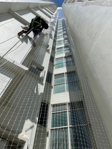 Building Covering Safety Nets